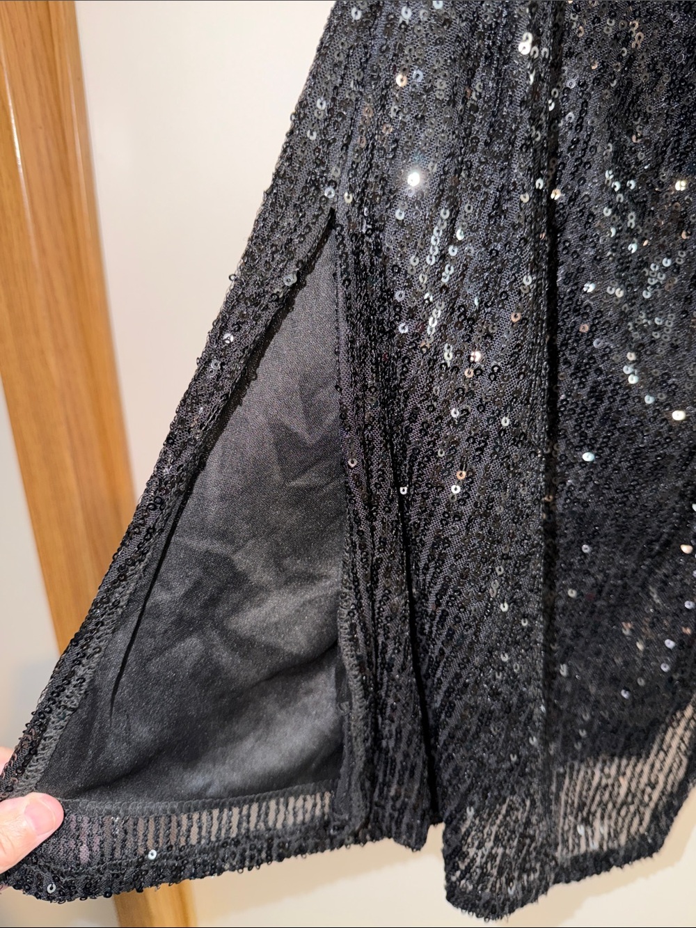 Fashion Nova Black Sequin Halter Mini Dress - Picture 3 of 7